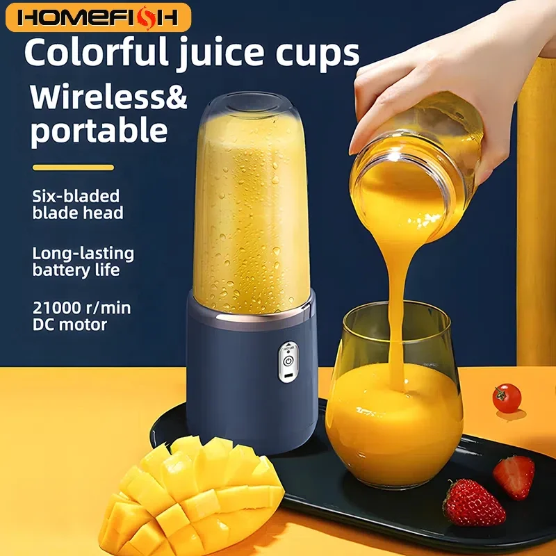 Portable Juicer Blender 400ml Electric Fruit Juicer USB Charging Lemon Orange Fruit Juicing Cup Smoothie Blender Machine 2cups Portable Juicer Blender 400ml Electric Fruit Juicer USB Charging Lemon Orange Fruit Juicing Cup Smoothie Blender Machine 2cups