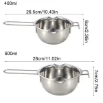 Stainless Steel Candle Wax Melting Boiler Pot with Heat Resistant Handle for Melting Chocolate Candy and Candle Making Supplies 6