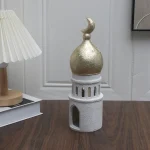 1 PC Candlestick Muslim Kaaba Dome Mosque Islamic Desktop Ornament Table Car Decor Crafts Gifts 4
