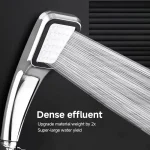 300 Hole Pressurized Dense Water Outlet Shower Head Handheld Square Shower Head Strong Pressure Nozzle Bathroom Accessories 3