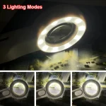 Rechargeable Handheld Magnifier 3 Lighting Modes Illuminated Magnifying Glass with LED Light for Seniors Reading Repair 5