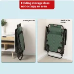 GIANXI Outdoor Recliner With Phone Holder Terrace Chair With Cotton Padded Lawn Outdoor Lounge Gravity Camp Folding Recliner 4