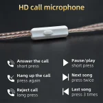 KZ Headphone Cable High-Purity Copper Cube Mixed Upgrade Cable Earphone Wire Original Wire 6