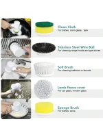 Electric Spin Scrubber Cordless Spin Scrubber with 5 Replaceable Brush Heads Electric Cleaning Brush Cleaning Tools 6