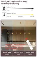 Modern Led Living Room Chandeliers Dining Table Ceiling Chandelier Kitchen Hanging Light Fixture Dimmable Indoor Lighting Lamp 4