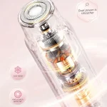 2 in 1 Electric Hair Trimmer for Women Dual Head USB Charging Cordless Wet Dry Body Facial Bikini Shaver Portable 3