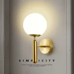 Modern Wall Lamp Simple Living Room Bedroom Wall Mounted Lampshade Iron Material Lighting Fixture