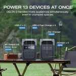 DELTA 3 Portable Power Station, Full Charge in 43 Min, 1024Wh LiFePO4 Battery, 1800W AC/100W USB-C Output, Solar Generator 4