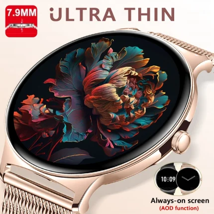 2026 New 7.9MM Ultra Thin Smart Watch Women Screen Always Display Time Sports Bracelet Bluetooth Call Fashion Smartwatches ios