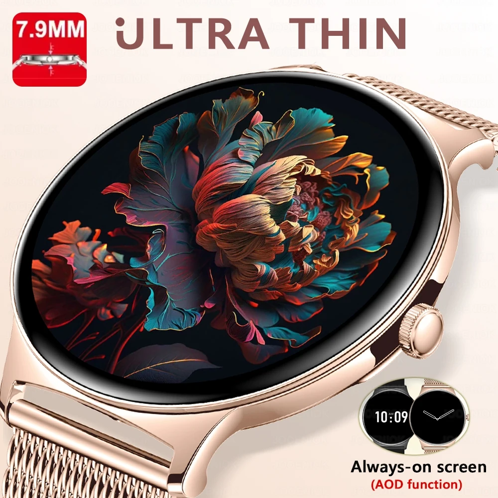 2026 New 7.9MM Ultra Thin Smart Watch Women Screen Always Display Time Sports Bracelet Bluetooth Call Fashion Smartwatches ios 2026 New 7.9MM Ultra Thin Smart Watch Women Screen Always Display Time Sports Bracelet Bluetooth Call Fashion Smartwatches ios