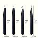 4 Pcs Set High-Quality Stainless Steel Eyebrow Tweezers  Suitable for Eyebrows Eyelashes Remove Beard Christmas Gift 3