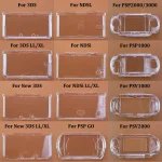1pcs Plastic Clear Crystal Hard Shell Case Cover For 3DS New 3DS XL LL For NDS Lite NDSL NDSi XL LL For GBA SP PSP PSV 1000 2000