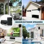 Herdio 3.5'' Passive Outdoor Speakers Wired Waterproof 200W 3 Way Premium Mountable Wall Mount Speakers For Patio Marine Boat 5