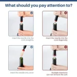 Safety Air Pump Wine Bottle Opener with Foil Cutter Wine Corkscrew Stainless Steel Pin Wine Air Pressure Corkscrew Cork Remover 5