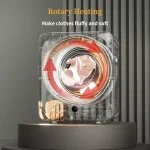 Portable Clothes Dryer 110V Electric Compact Laundry Dryer with Stainless Steel Tub for Apartments Dorms RVs White 5