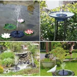 Solar Fountain Pump Floating Solar Panel Bird Baths Water Fountain with 4 Nozzles For Garden Outdoor Water Pool Pond Decor 2