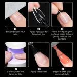 120 Pieces of Transparent Coffin/Almond/Fine High Heels/椭圆形/Square/Other Shape Style Boxed Nails, 12 Sizes Full Coverage Acrylic Pressure-Stick Nails, Suitable for Home DIY Manicure, Art and Manicure Salon Use or Gifts for Women's Nail Care Essential Christmas Nails 3