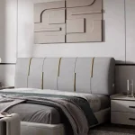Simple Designer Bed Headboards for Guest Rooms Stain-resistant Soft Cushion Headboard European Tech Fabric Headboard for Bedside 2