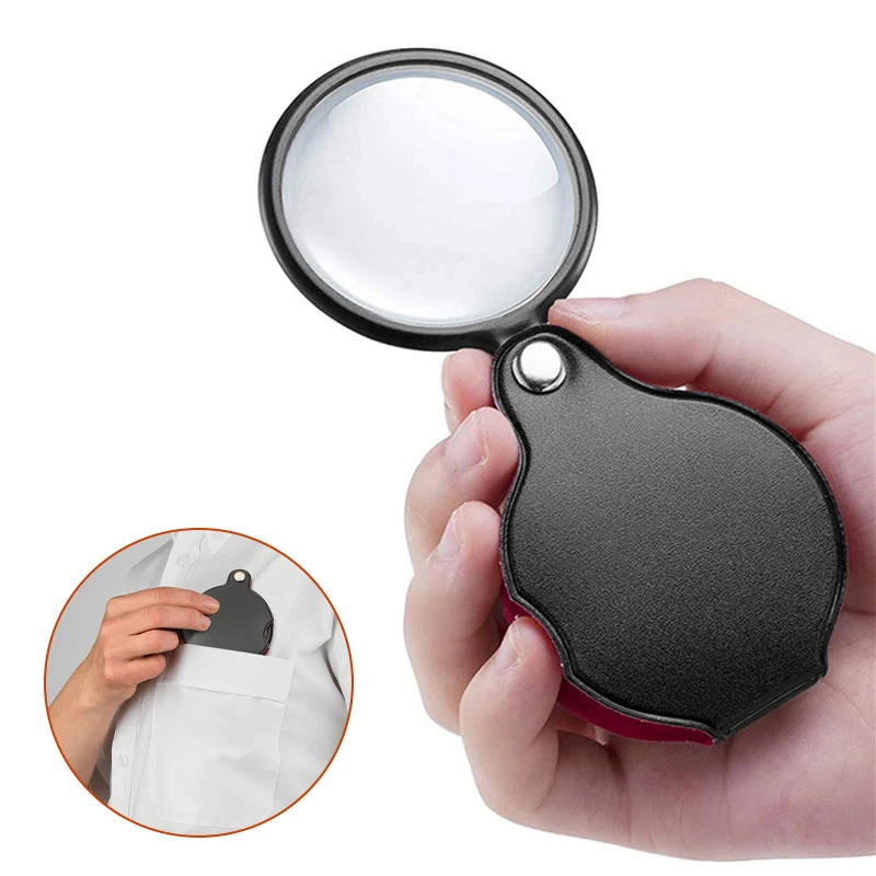 10X Folding Magnifier Portable Handheld Magnifying Glass Lens Mini Pocket Jewelry Reading Loupe Glasses for Elderly 50/60/70mm 10X Folding Magnifier Portable Handheld Magnifying Glass Lens Mini Pocket Jewelry Reading Loupe Glasses for Elderly 50/60/70mm