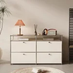 Modern Living Room Cabinet Modular Sideboard Storage Cabinets Combination TV Stand for Customizable Steel Frame Wood  Furniture 3