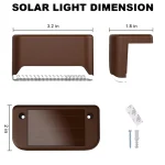 1-24PCS IP65 Waterproof Solar Garden Light Outdoor LED Solar Power Deck Lamps for Railing Stairs Step Fence Yard Patio Pathway 6