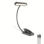 Portable Flexible Easy Clip Night Reading Lamp USB Rechargeable Reading Light 3Colors Warm Cool White Daylight Book Lamp 4