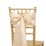 17x275cm Big Bow Chair Cover Silk Satin Chair Sashes Ribbon Bowknot Chair Decoration For Wedding Party Baby Shower Event Decor 4