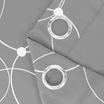 4PCSBlackout Curtains Grommet Thermal Insulated Room Darkening  With Circle And Dots Foil Printed For Bedroom 4