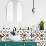 24pcs/set Light Color Tiles Sticker Wall Stickers Kitchen Bathroom Home Renovation Wallpaper Waterproof Self-adhesive Wall Decal 5