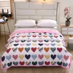 A washed quilt core, ground wool printed quilt, can be washed by washing machine, home bed products single and double quilt core 4