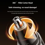 Rechargeable Electric Nose Hair Trimmer Hair Trimmer Nose Hair Remover Scissors Cleaning Tool Men's Shaving Knife 2