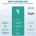 1 Pair Silicone Toe Separator Bunion Corrector Hammer Toe Corrector Soft Silicone Material for Toe Separation Foot Care Tool 6