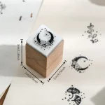 16pcs Wooden Rubber Stamp Set, Vintage Floral Botanical Stamps For Scrapbooking, Journaling, DIY Craft Stationery 3