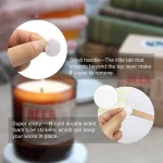 240PCS Candle Wick Stickers Heat Resistance Double-Sided Stickers with The Little ‘‘Tail’’ Adhere Steady in Hot Wax Wick Sticker 5