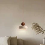 Vintage pendant light with natural yellow agate stone, perfect for bedroom or restaurant 5