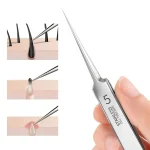 1 Pack Extra Fine No. 5 Cellular Acne Blackhead Tweezers - Facial Beauty Remove Acne Needle Tools for Skin Care 2