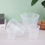 Home Garden Round Planter Pot Orchid Nursery Container Planter Container Transparent Orchid Container Round Starting Pot 2