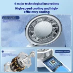 Summer Portable Ice Compress Handheld Turbo Fan 3 Wind Speeds Adjustable Mini Personal Fan Battery Operated Electric Fan 4