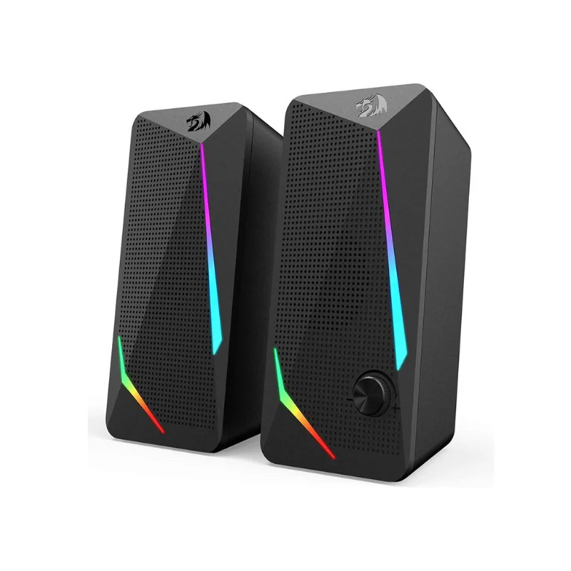 Redragon GS510 Waltz RGB Desktop Speakers, 2.0 Channel PC Computer Stereo Speaker with 4 Colorful LED Backlight Modes, Enhanced Redragon GS510 Waltz RGB Desktop Speakers, 2.0 Channel PC Computer Stereo Speaker with 4 Colorful LED Backlight Modes, Enhanced