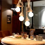 Hemp Rope Pendant Lights Vintage Retro Hanging Lamp E27 AC 85-265V Industrial Decor Home Restaurant Pendant Lamp Edison Hanglamp 4