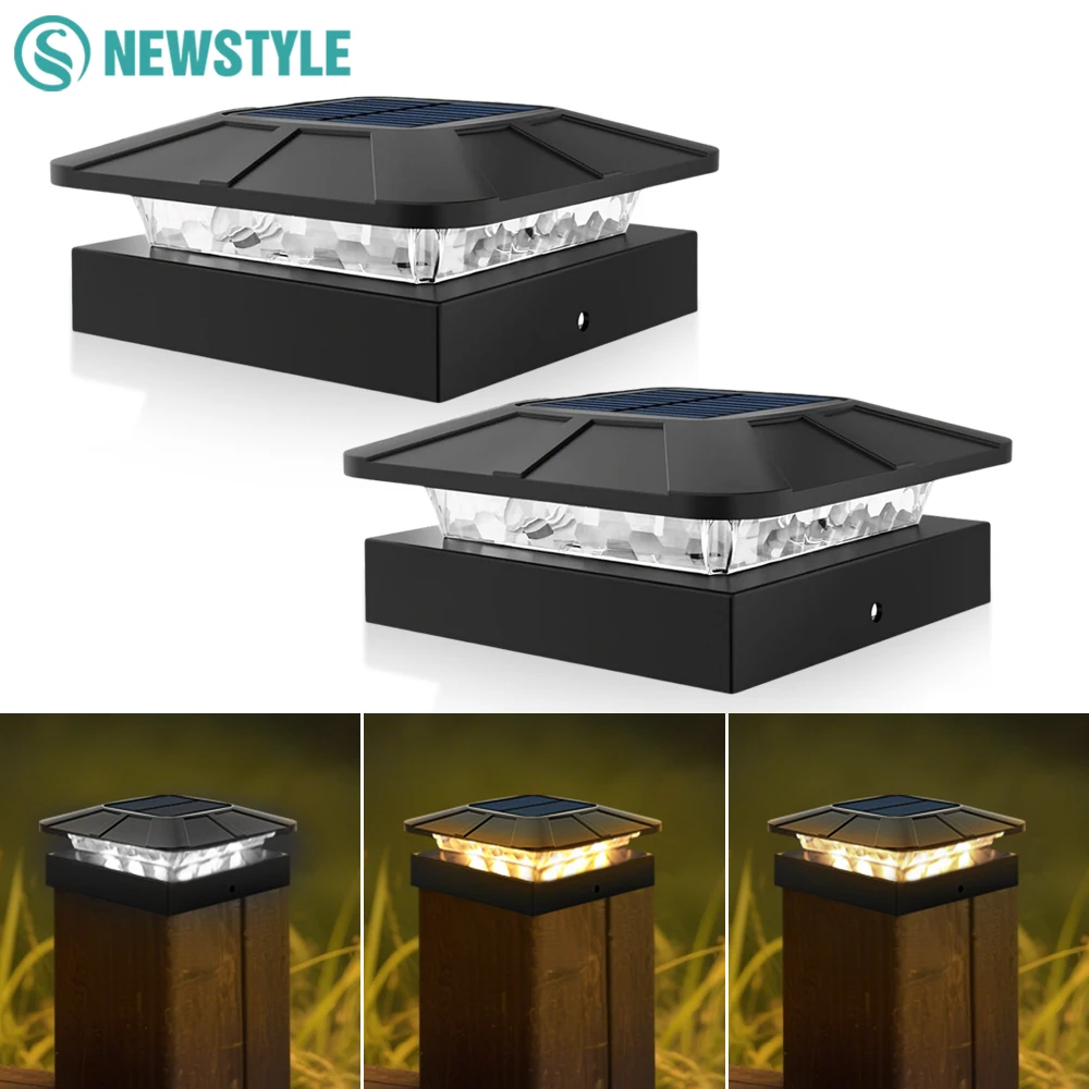 Outdoor Solar Post Cap Lights 3 Modes Fence Light Solar Powered Waterproof Gate Light For 4 Inch Wood Posts Yard Garden Outside Outdoor Solar Post Cap Lights 3 Modes Fence Light Solar Powered Waterproof Gate Light For 4 Inch Wood Posts Yard Garden Outside