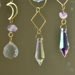 Hanging Crystal Pendant Garden Suncatcher Wind Chimes Rainbow Prism Crystal Chain for Window Drop Bell Christmas Tree Home Decor 2