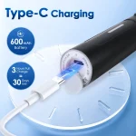 3D Rotating Electric Toothbrush 5 Modes USB Fast Rechargeable Rotary Electric Toothbrush with Travel Case 4 Brush Heads 6