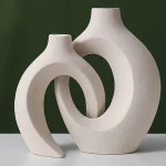 European Ceramic Vase Set Creative White Simple Home Decoration Living Room Entryway TV Cabinet Decoration 6