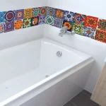 24Pcs Wall Sticker Vintage Self Adhesive Wall Sticker Bathroom Kitchen TV Background Waterproof Tile Decal Home Decoration 4
