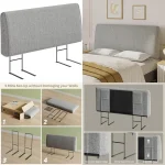 Linen-Textured Modern Headboard for Full-Size Beds, Sleek and Stylish Bedroom Upgrade