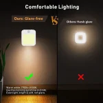 Motion Sensor LED Night Lights EU Plug Dimmable Cabinet Light for Baby Bedside Bedroom Corridor Wireless Night Lamp Lighting 4