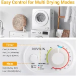 Portable Clothes Dryer Front Load Electric Dryers Machine Compact Laundry Dryers with Stainless Steel Tub for Home Apart 4