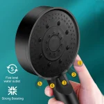 5 Modes Pressure Boost Shower Head Multifunction Adjustable Large Water Shower Nozzle Massage Bathroom Accessory 5