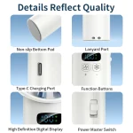 Outdoor Portable Mini Fan Handheld Fan with LED Display Semiconductor Refrigeration 100 Wind Speeds USB Rechargeable Battery Fan 6